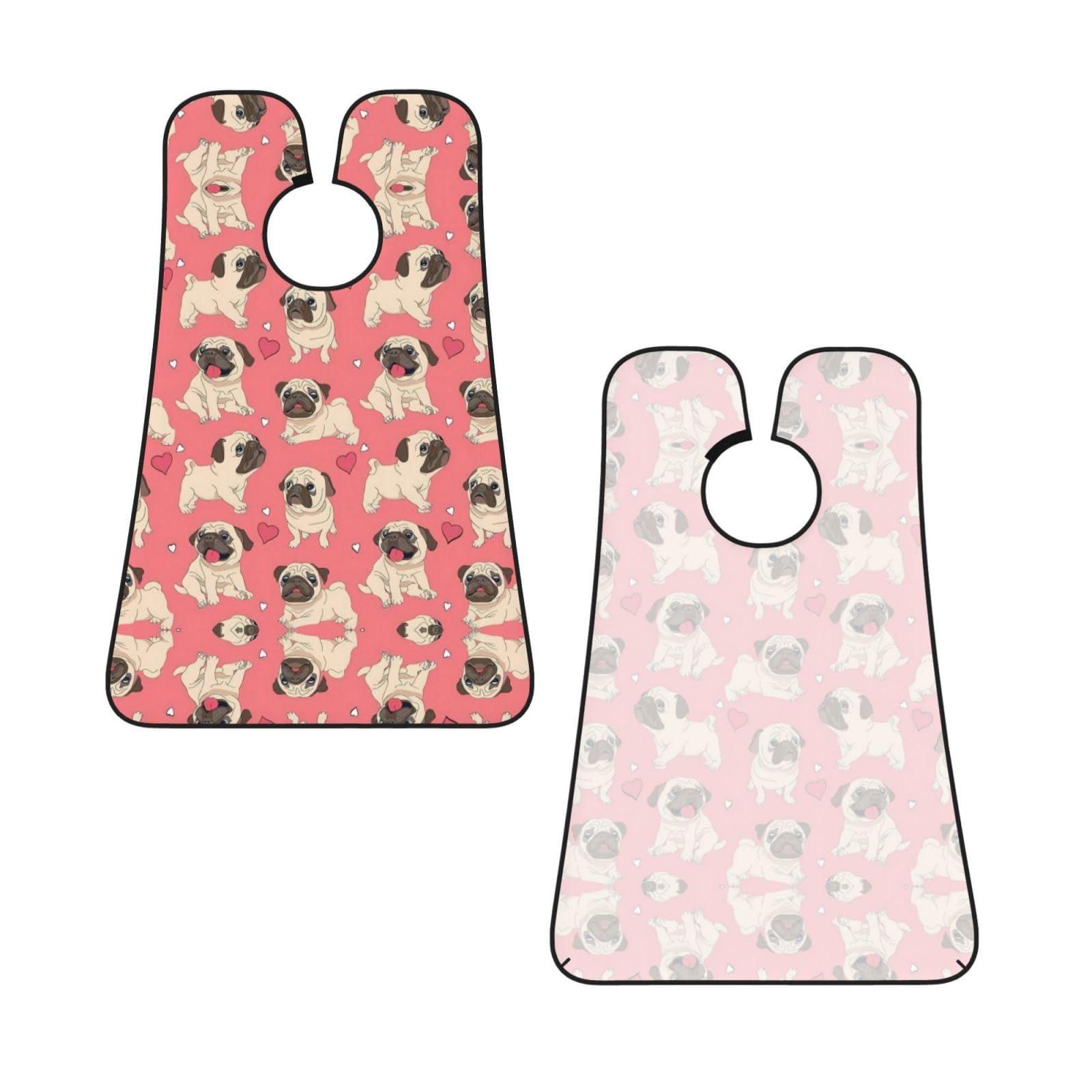 YQxwJL YQxwJL Funny Cartoon Pug Puppy Dog Print Beard Bib Beard Apron Beard Hair Catcher For Men Shaving Waterproof Beard Cape