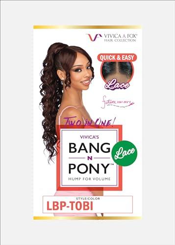 Vivica A Fox Hair Vivica A. Fox LBP-TOBI, Bang & Pony, Quick and Easy Lace, Color 2, Dark Brown