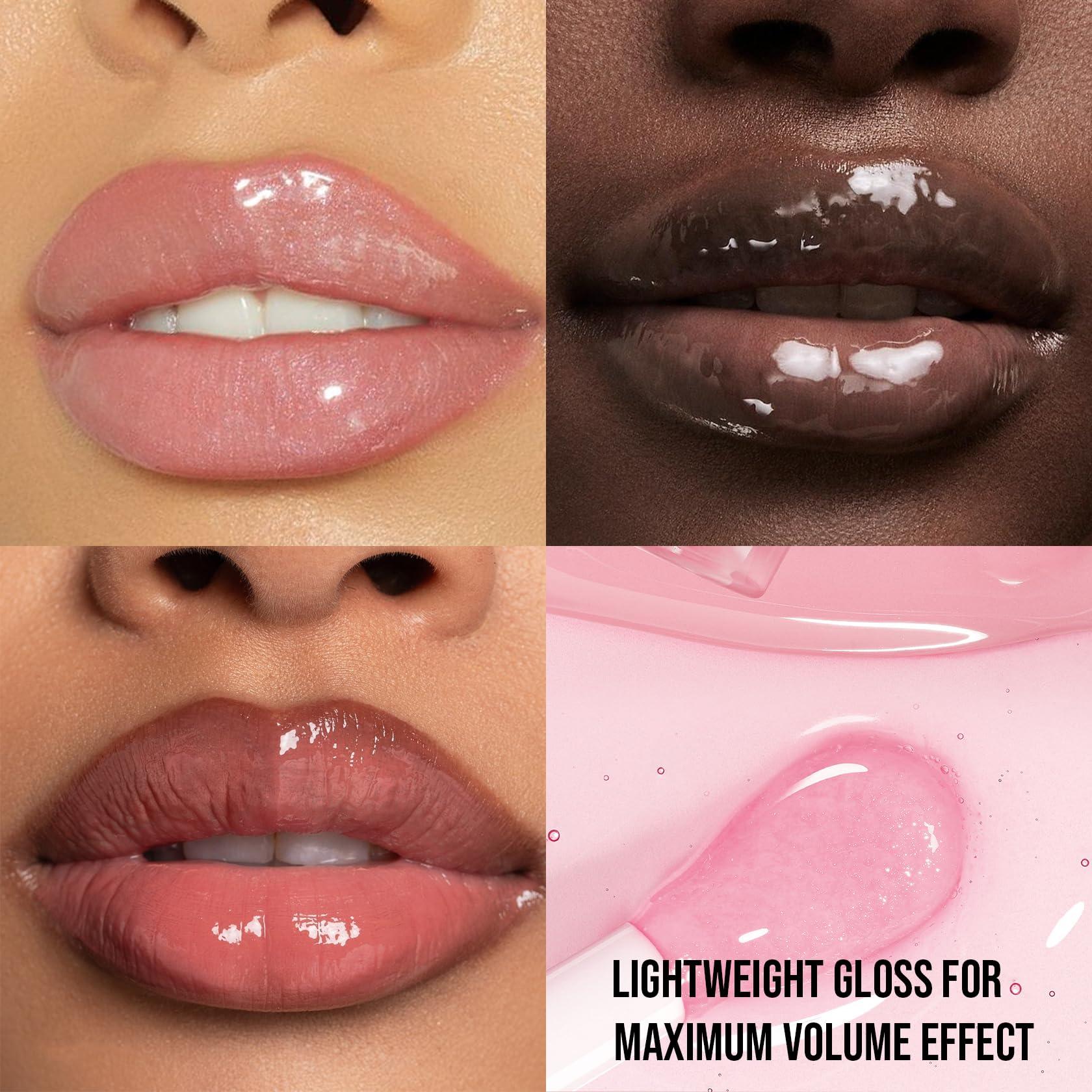 Tintark Lip Plumper Gloss 2 PCS, Natural Lips Plump Plumping Lip Oil, Lip Treatment for Dry Cracked Lips Reduces Lip Lines, Pia Colada Lips Plumpers, Mint &Cucumber Lips Moisturizer