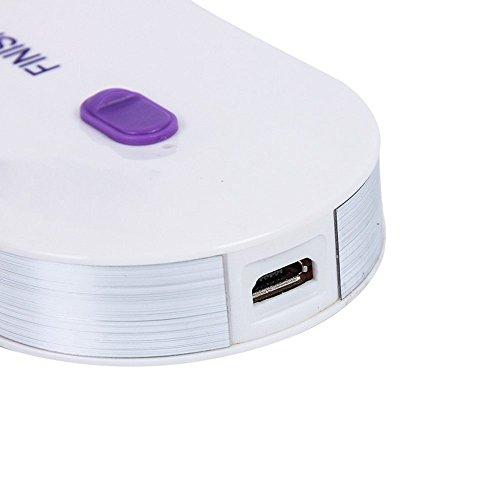 iRecord Pain Free Cordless Women Household Full Body Hair Removal Rechargeable Sense-light Razor Facial Arm Leg Armpits Epilator (Without adapter)