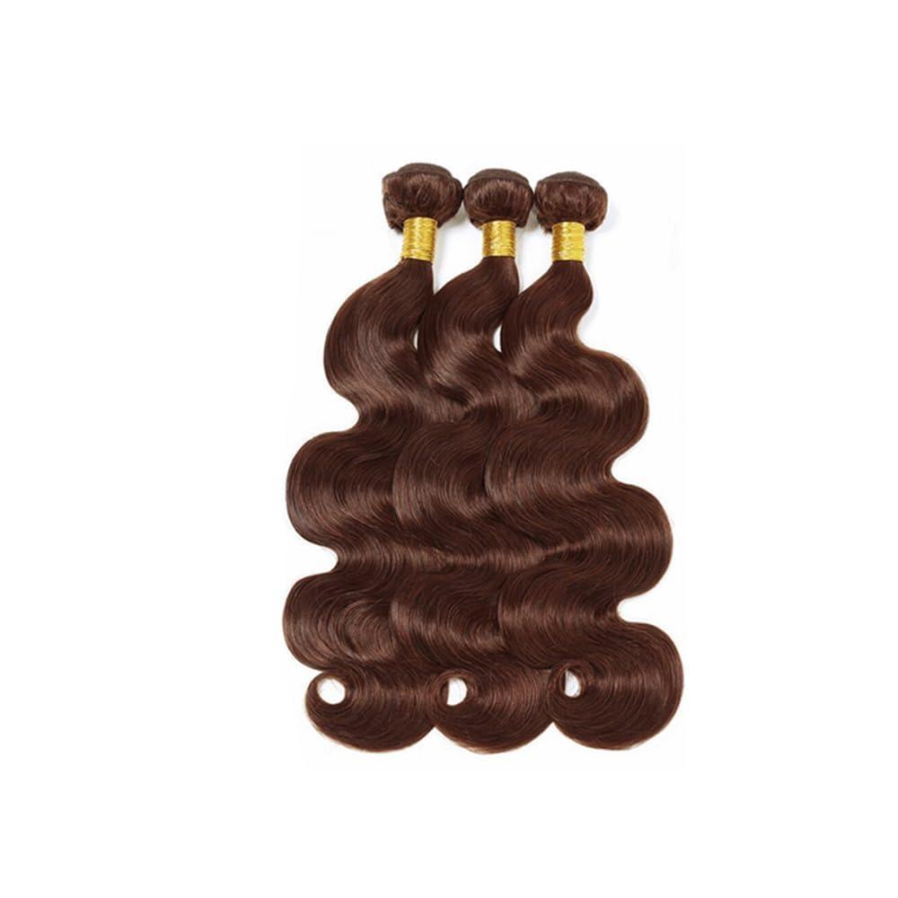 Lagalaga Lagalaga Body Wave Dark Brown 4# Human Hair Bundles Unprocessed Brazilian Virgin Hair Bundles Dark Brown 4# Human Hair Quick Weave Hair Extension