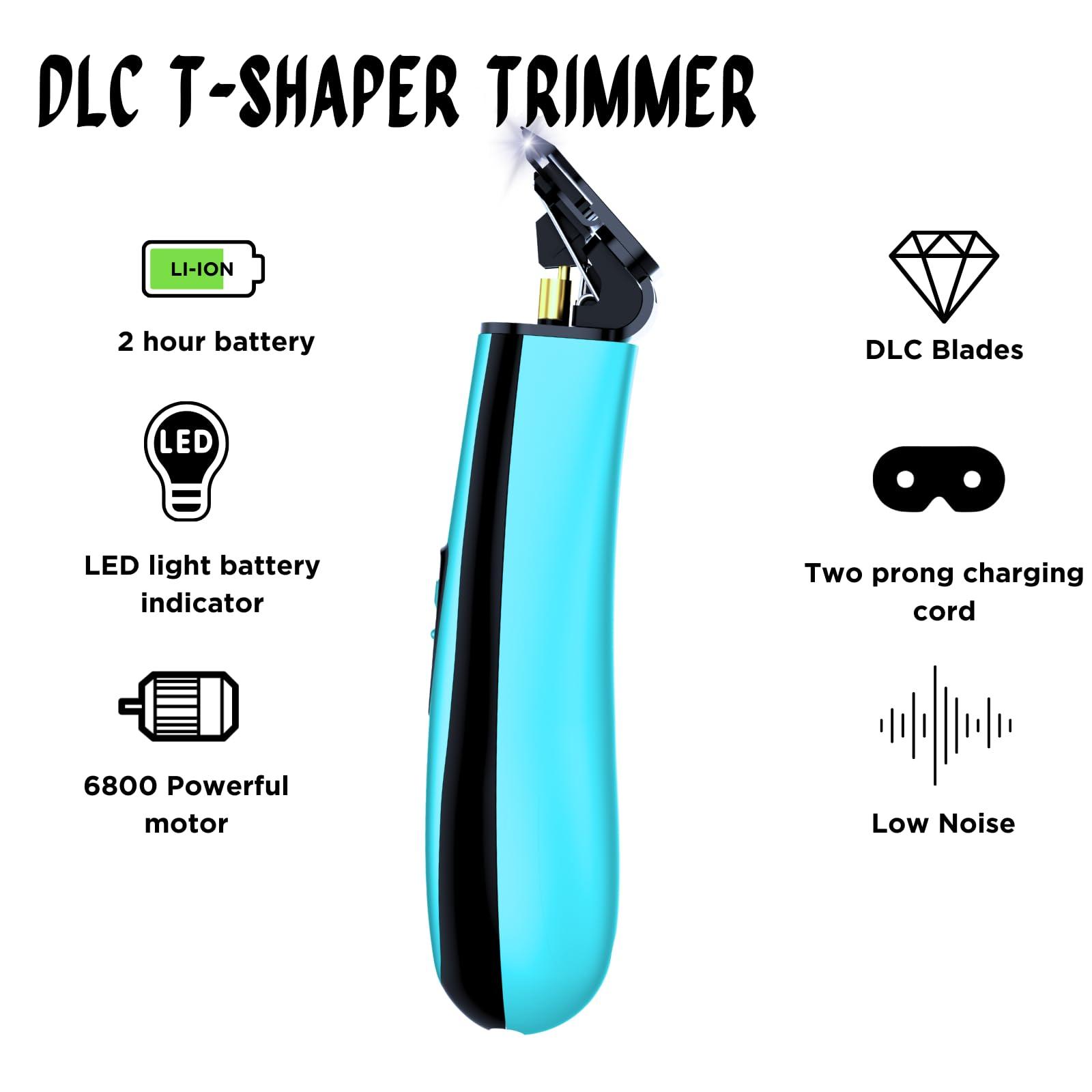 Supreme Trimmer Supreme Trimmer DLC T Shaper| Professional Barber Trimmer Hair Clippers for Men (120 Min Run Time) Cordless Hair Trimmer Zero Gapped Liner Beard Trimmer | ST5215 Light Blue