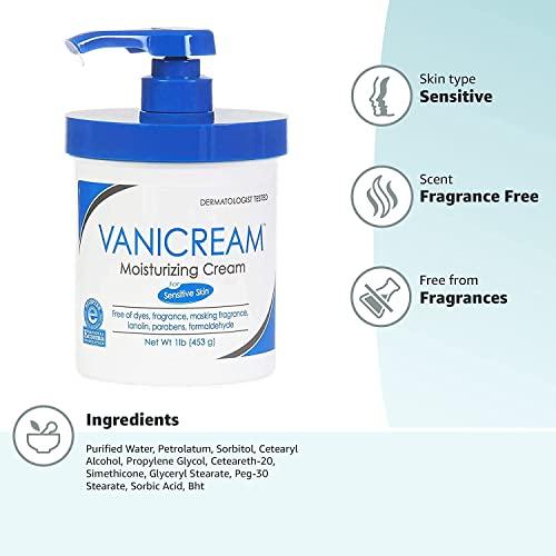 Vanicream Vanicream Moisturizing Skin Cream for Sensitive Skin 1lb (Pack of 8)8