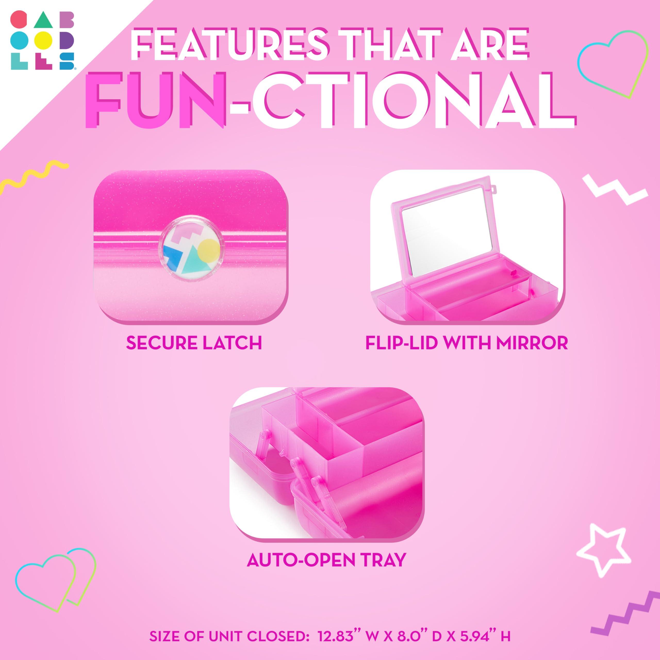 Caboodles Caboodles Twilight Disco - On-the-go Girl Costmetic Organizer Make-up & Accessory Carry Case, Pink Sparkle