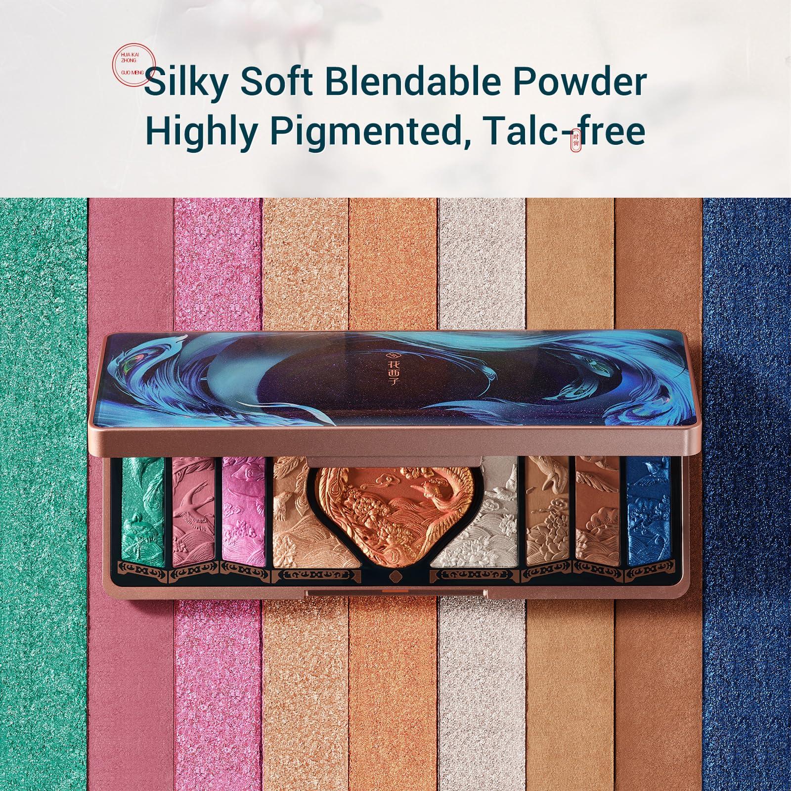 FLORASIS FLORASIS Floral Engraving Phoenix Makeup Palette Makeup Long Lasting Blendable Natural Eyeshadow Palette for Women (03 Soaring Sunlight)