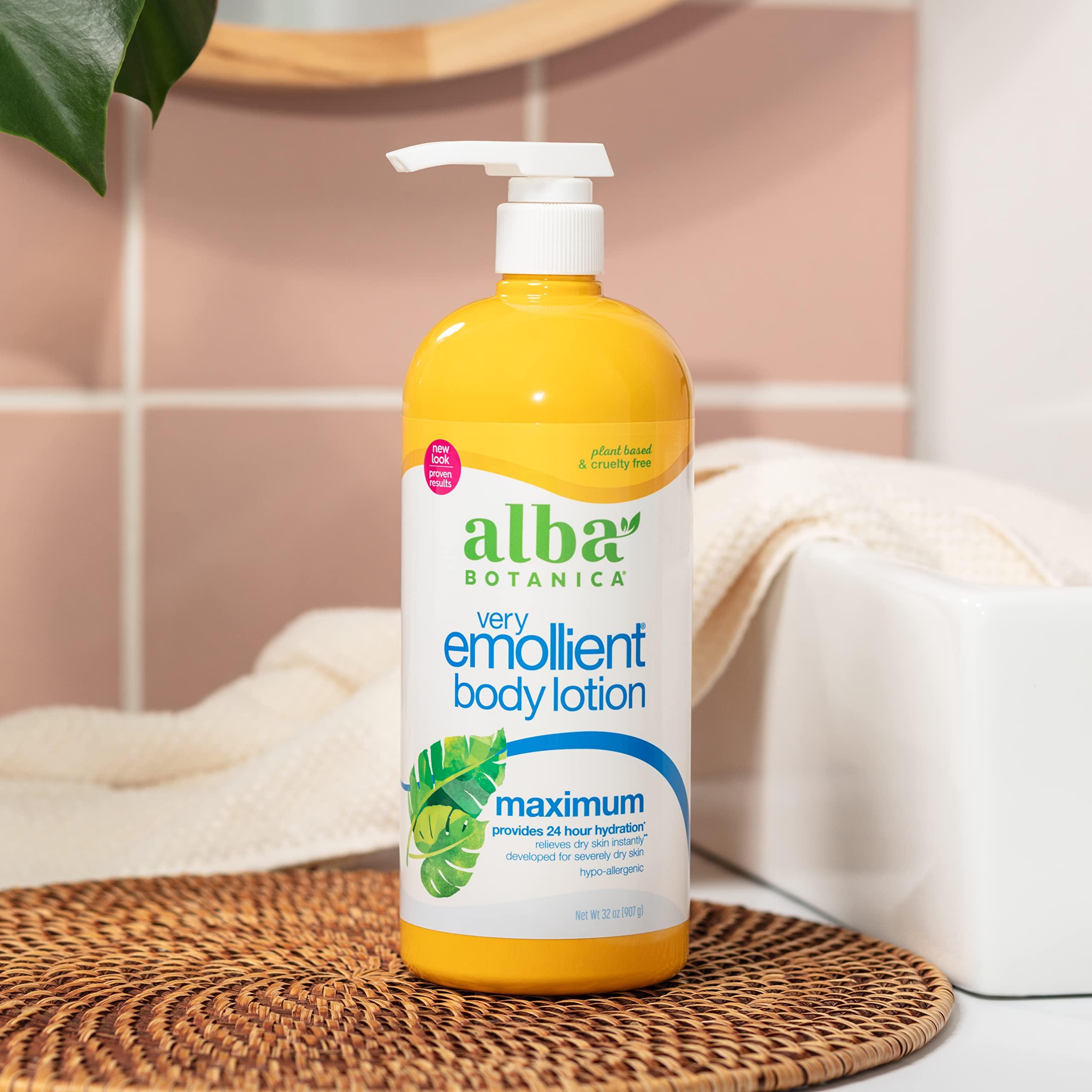 Alba Botanica Alba Botanica Very Emollient Body Lotion, Maximum Dry Skin Formula, 32 Oz & Very Emollient Body Lotion, Coconut Rescue, 32 Oz