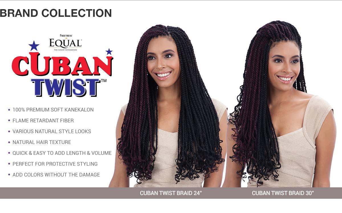 Free Tress FreeTress Equal Synthetic Hair Braids Double Strand Style Cuban Twist Braid 24" (OT350)