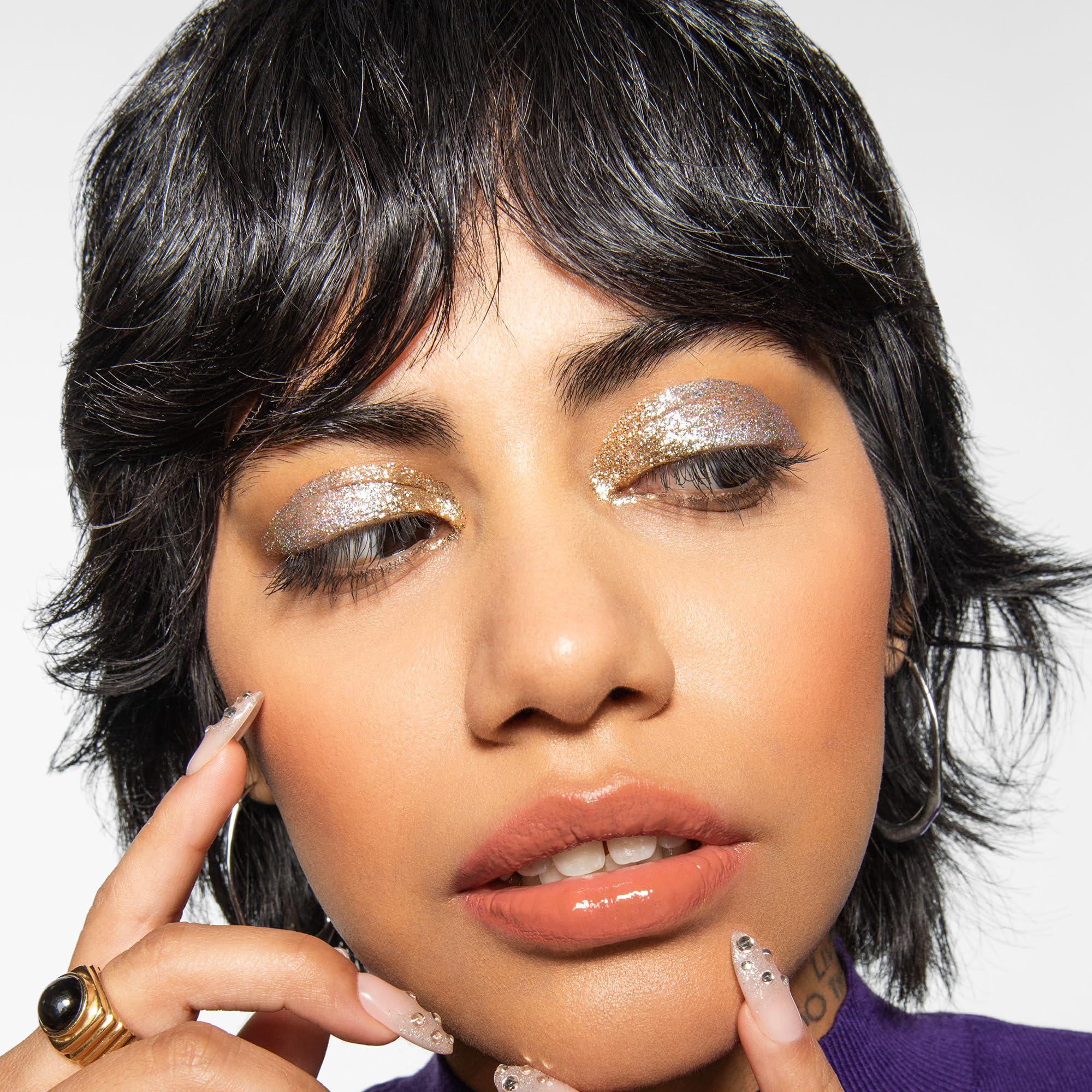 URBAN DECAY URBAN DECAY Moondust Liquid Glitter Eyeliner (Glamrock - Silver Glitter), Sparkly Eye Liner, Glitter Eyeshadow Topper, Universal Shimmering Shades, No Fallout - 0.25 fl oz