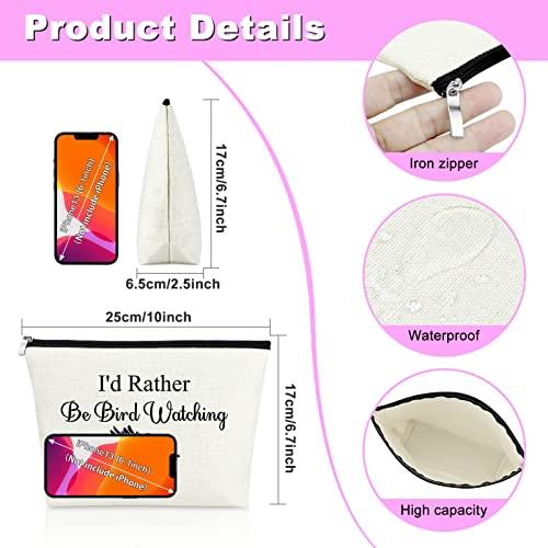 Mxrymvu Ornithologist Gift for Bird Lover Bird Watcher Gift Makeup Bag Birthday Gifts for Bird Girl Animal Lover Gift for Her Friends Family Kids Daughter Cosmetic Bag Christmas Gift Travel Makeup Pouch