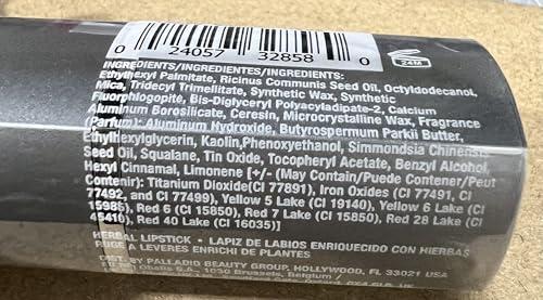 Palladio Palladio Herbal Lipstick, Rich Pigmented and Creamy Lipstick, Infused with Aloe Vera, Chamomile & Ginseng, Prevents Lips from Drying, Combats Fine Lines, Long Lasting Lipstick, Smokey Rose