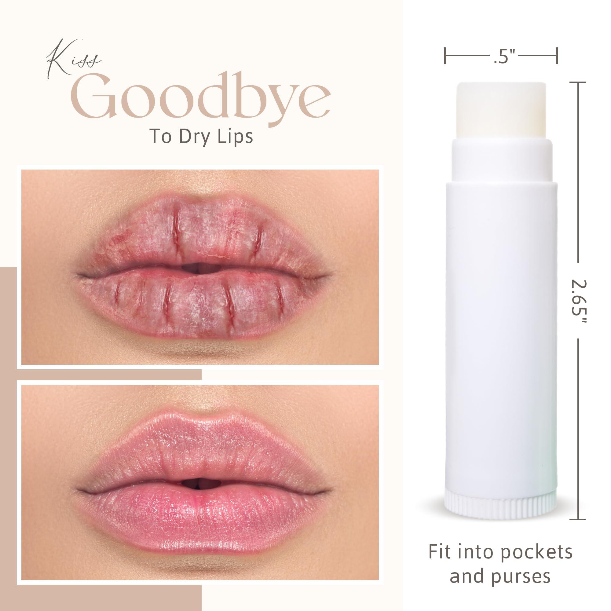 Belladonna Custom Lip Balm Bulk - Personalized Lip Balm Labels - Made in USA Natural Ingredients Vitamin E Shea Butter - Custom Chapstick Bulk Lip Balm Tubes For Party & Wedding Favors (Peppermint, 40 Pack)