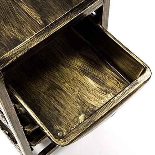 ZY Salon Trolley Retro Salon Hairdressing Trolley, Hairdresser Barber Beauty Storage Hair Spa Roller Tool Cart, Salon Tray with 4 Pullout Drawers