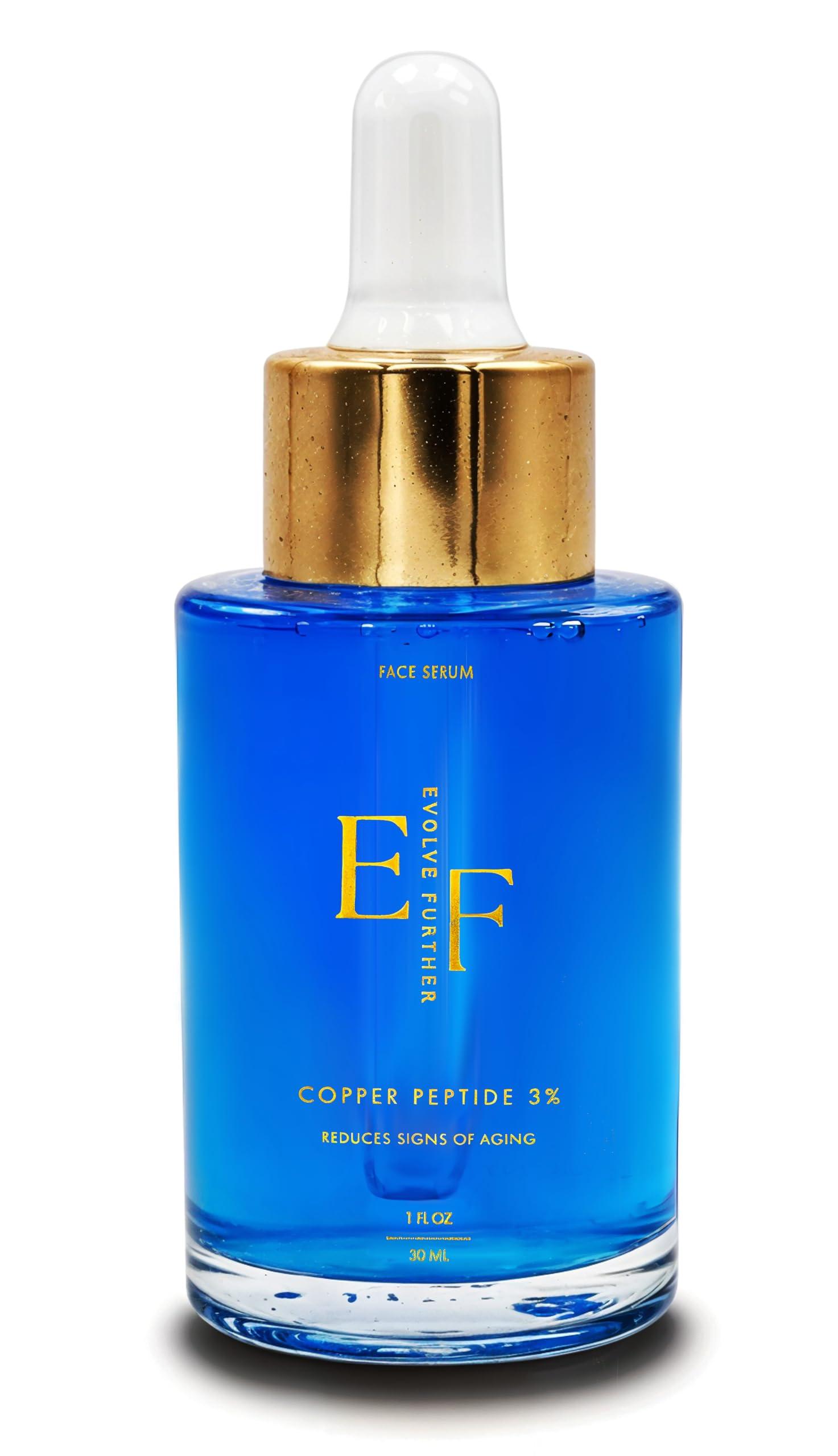 NinthAvenue Basics Copper Peptides Serum For Face - Strongest Available - Copper Peptide 3% - Powerful Anti-Aging Formula to Hydrate Skin, Reduce Wrinkles and Plump - 1.0 oz