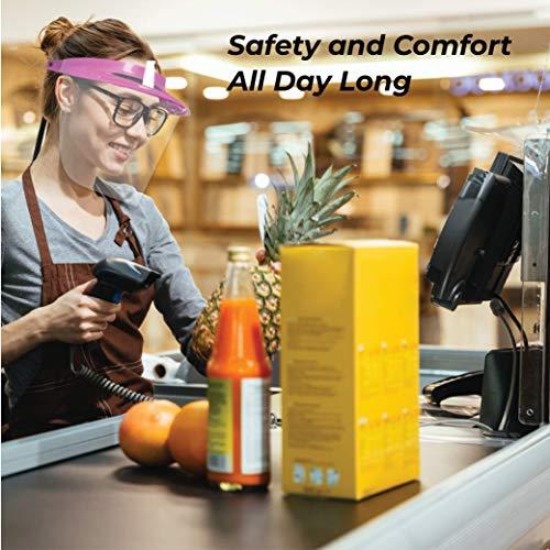 Pac-Dent Pac-Dent iVisor Plus Reusable Face Shield Kit, Full Face Protective Shield with Anti-Fog Coating and Cinch Cord, Adjustable to Comfortably Fit All Head Sizes, Teal