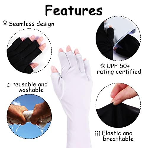 SIUSIO SIUSIO Anti UV Shield Glove - UV Protective Sleeves Fingerless Glove for Gel Manicures protect Hands from LED Lamps Nail Dryer Professional Protection Tool for Skin Care Nail Art