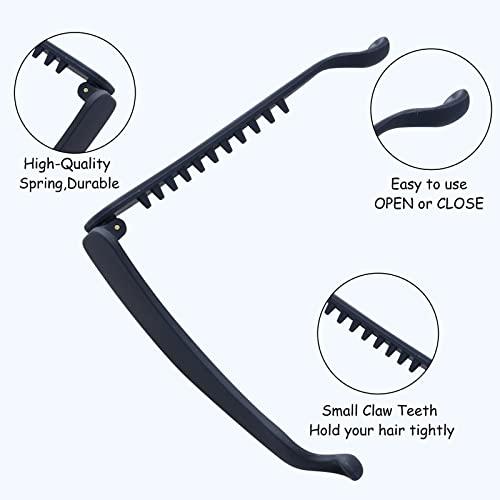 Anboor 8Pcs Banana Hair Clips for Women Thin Hair,Strong Holder 4.3" Large Cute Ponytail Matte Banana Clip Hairs for Fine Hair,No Slip Girl Ladies Beauty Clamp Clasp Clip Xmas New Year Gift Stocking Stuffers