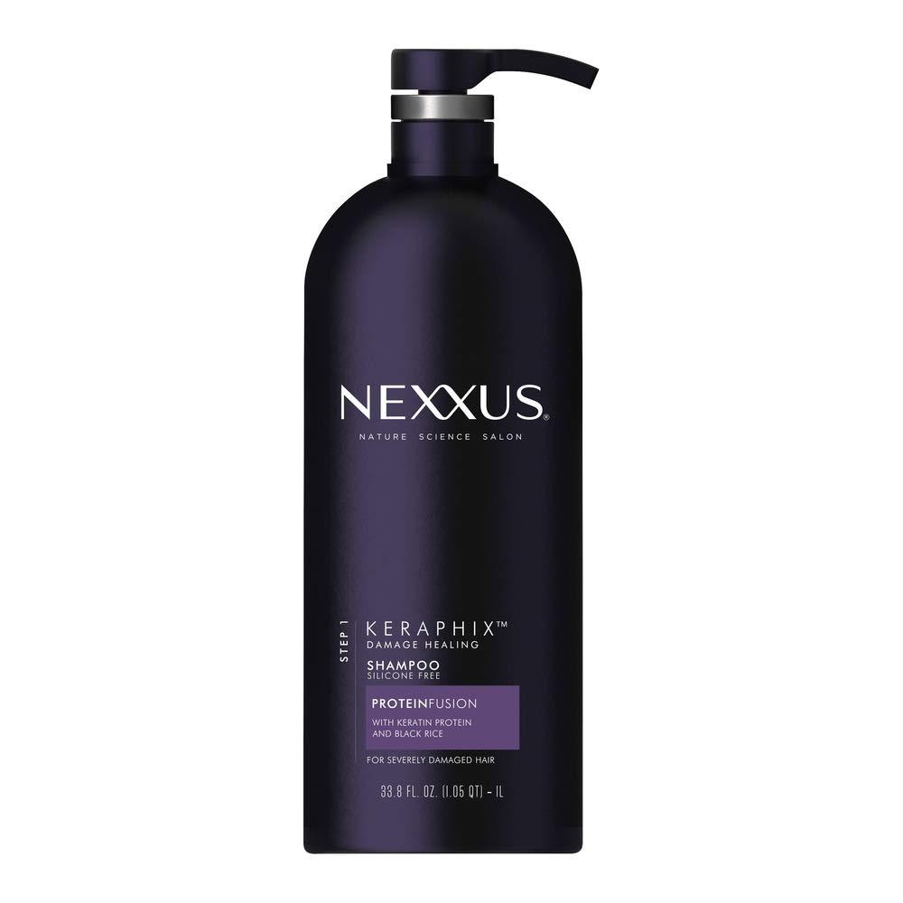 Nexxus Nexxus Keraphix Shampoo With ProteinFusion for Damaged Hair Keratin Protein, Black Rice, Silicone-Free 33.8 oz