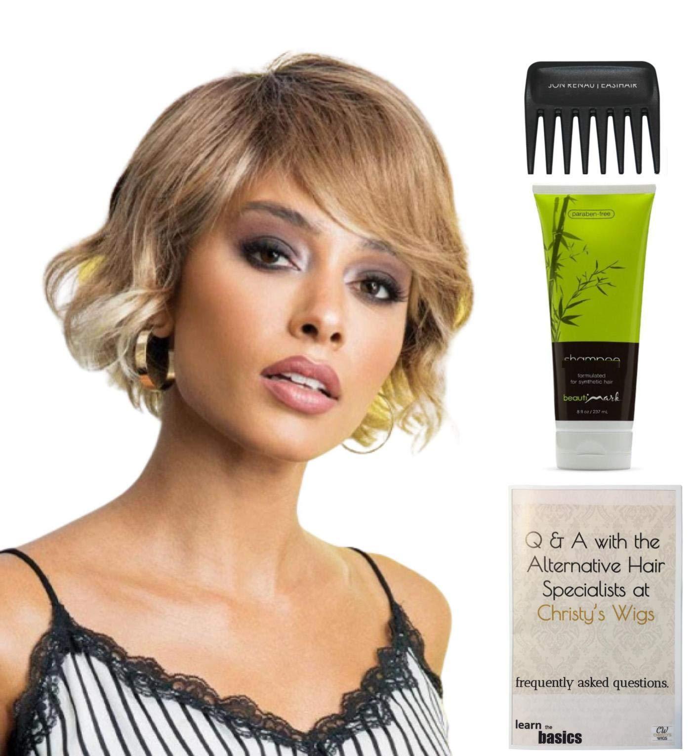 Rene of Paris & Christy\'s Wigs Bundle - 4 item: Wyatt Wig by Rene Paris, Christy\'s Wigs Q & A Booklet, BeautiMark Synthetic Shampoo & Wide Tooth Comb - Color: Melted Marshmallow