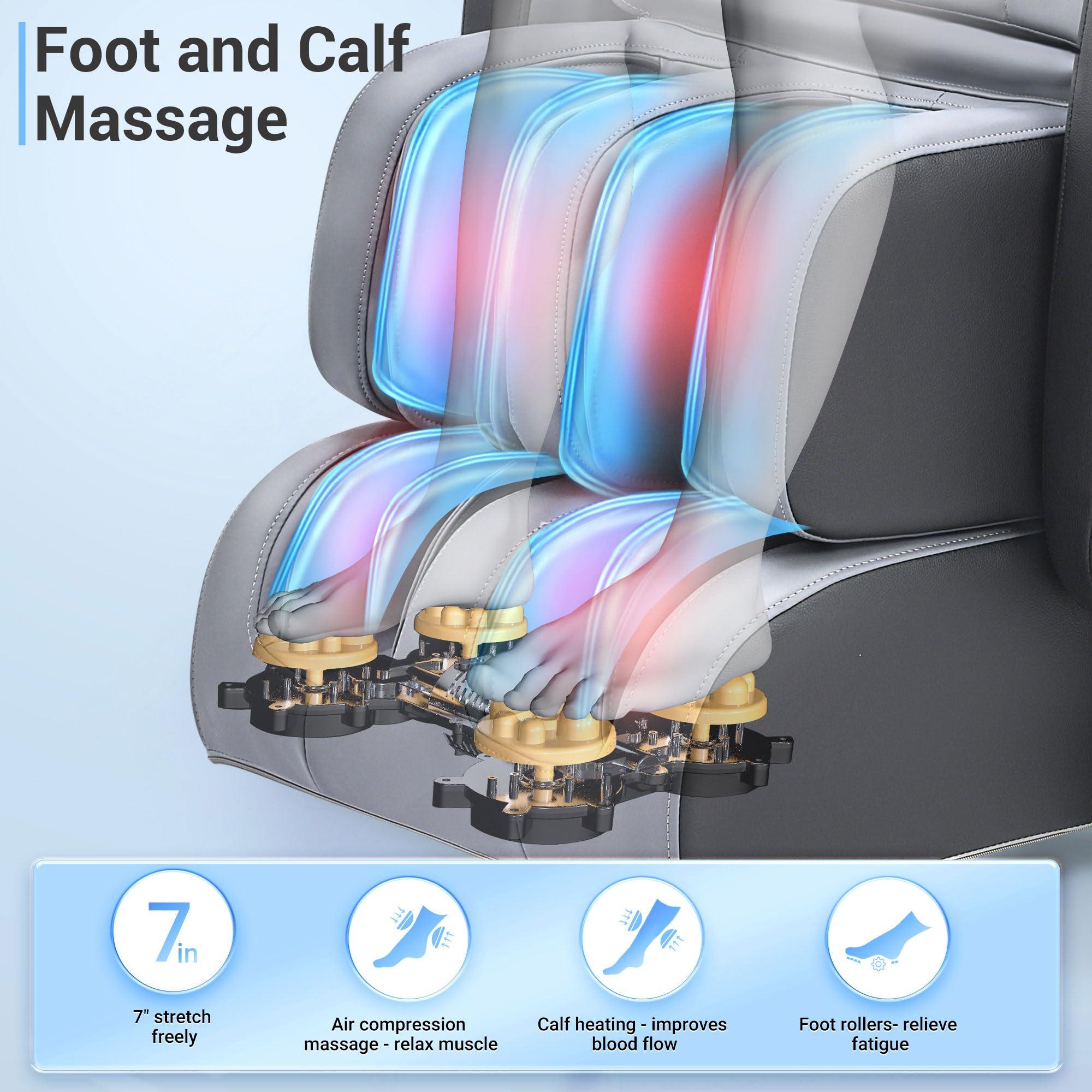 Mazzup Mazzup Full Body Zero Gravity Shiatsu Massage Chair with Fully Assembled, LCD Screen, Shortcut Keys, USB Charging Port, Heat, for Loved Ones, Parents, Black