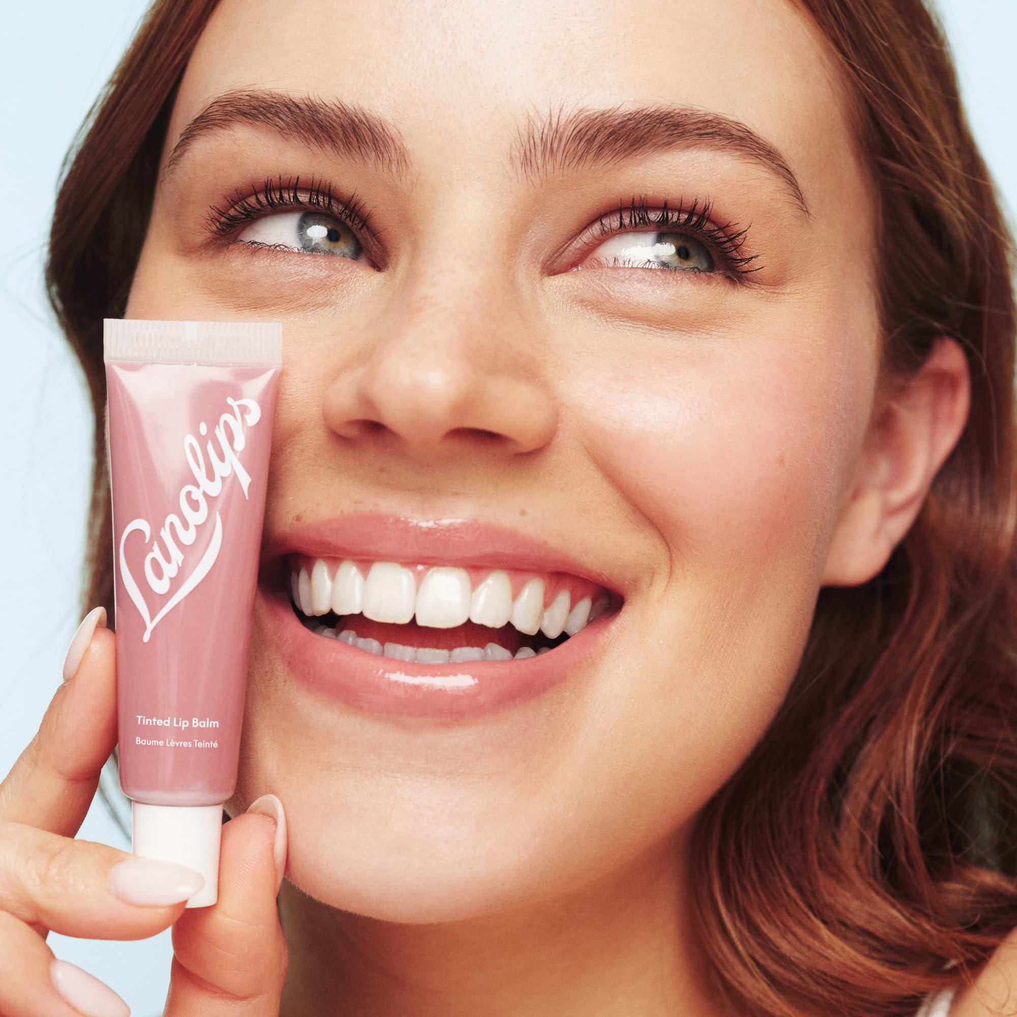 Lanolips Lanolips Tinted Lip Balm - Lip Moisturizer with Lanolin Oil for Shiny, Hydrated Lips - Hydrating Tinted Lip Gloss Tube for Dry Lips - Perfect Nude (12.5g / 0.44oz)