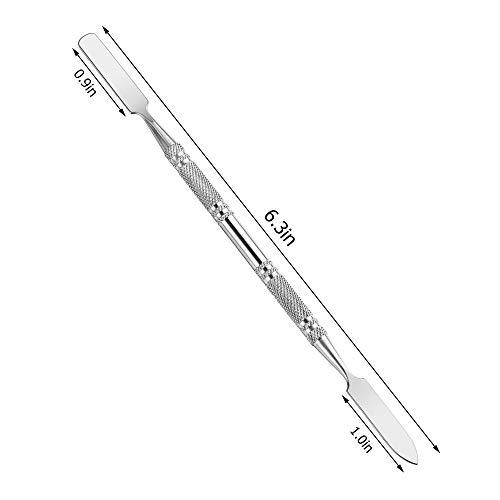 Wismee Wismee 5Pcs Makeup Spatula tool metal Set Professional Beauty Stainless Steel Cosmetics Mixer Long Metal Spatula Depotting Mixing Tool (#1+#2)