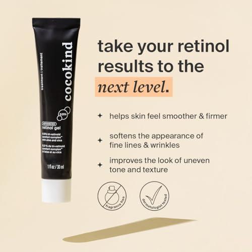 Cocokind Cocokind Advanced Retinol Gel 0.5%, Improve the Appearance of Fine Lines and Uneven Texture without Irritation, Aloe and Cica to Prevent Dryness, 1 fl oz