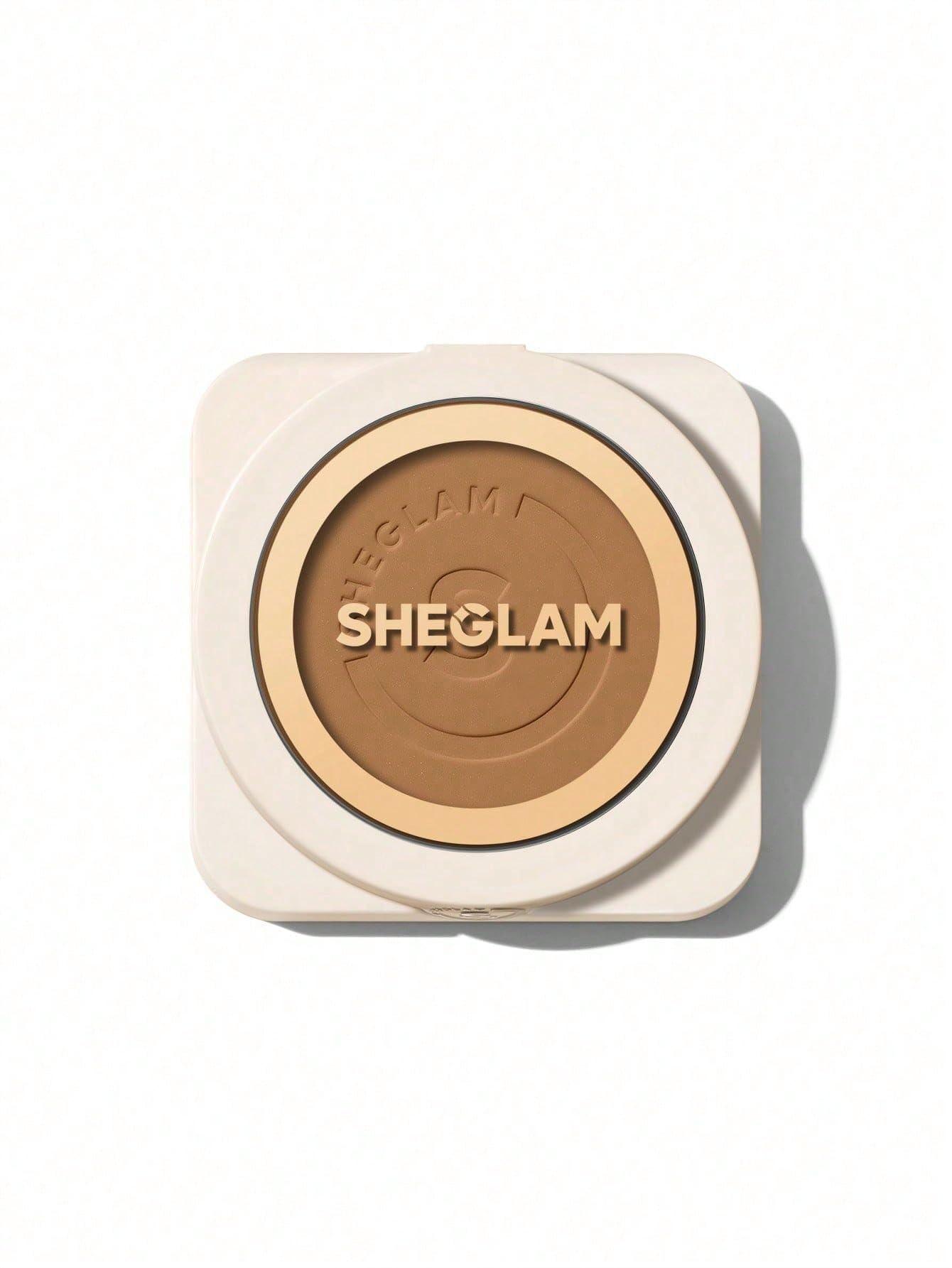 SHEGLAM SHEGLAM SKin-Focus Full Coverage Powder Foundation Oil-Control Lightweight Face Pressed Powder Makeup-Saddle