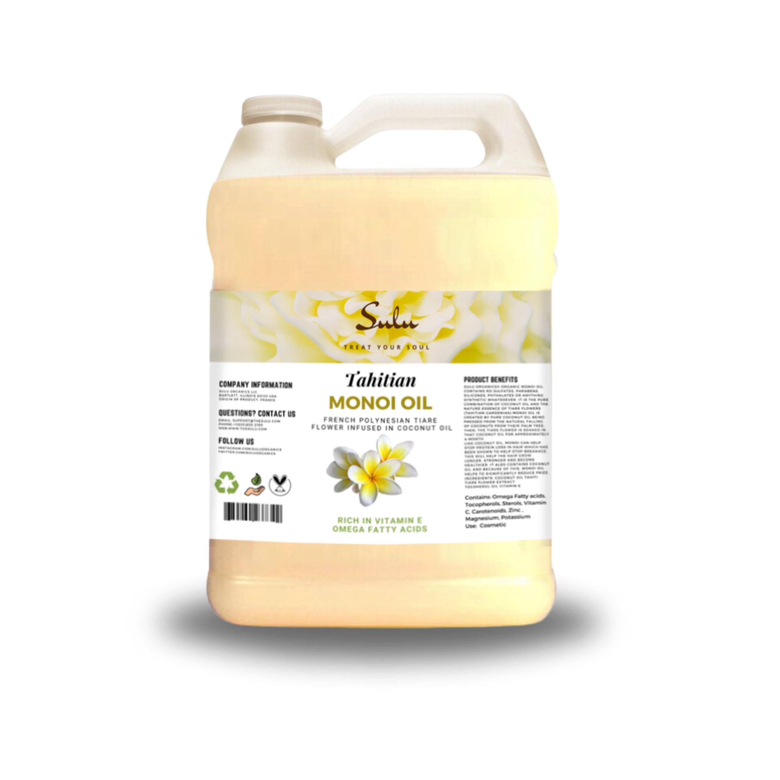 SULU ORGANICS SULU ORGANICS 100% Pure Tahitian Monoi de Tahiti Body, Nail and Hair Oil 1 Gallon (128 FL.OZ)