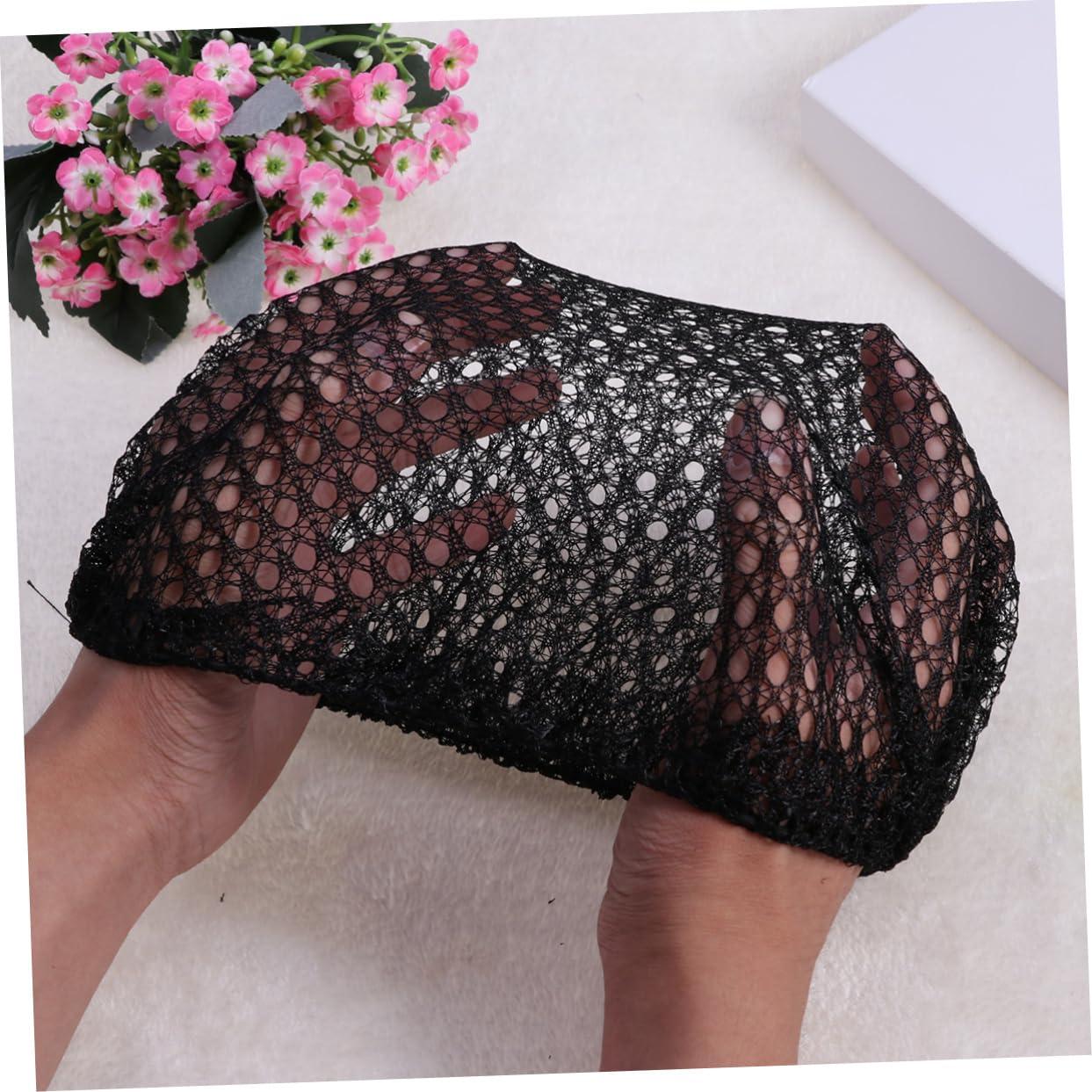 Beavorty Beavorty Black Hair Net 12 Pcs Disposable Hair Net Covers Sleep Hair Bun Net Holder Disposable for Women Hair Nets Food Service Hair Net for Long Hair Wig Hair Set Work