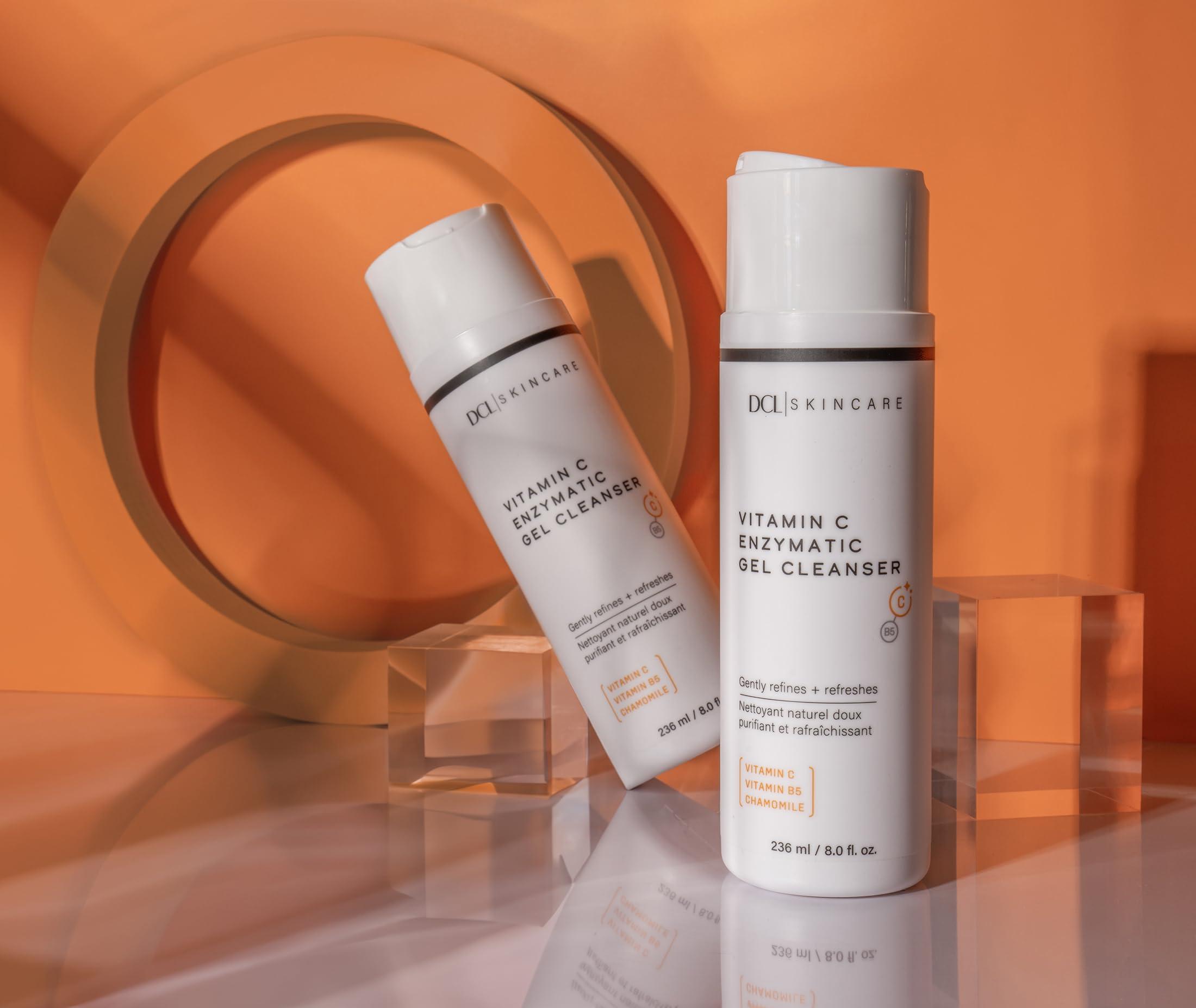 DERMATOLOGIC COSMETIC LABORATORIES DCL Skincare Vitamin C Enzymatic Gel Cleanser with Sugar Fruit Enzymes & Vitamins C/B5, 6.7 Fl oz