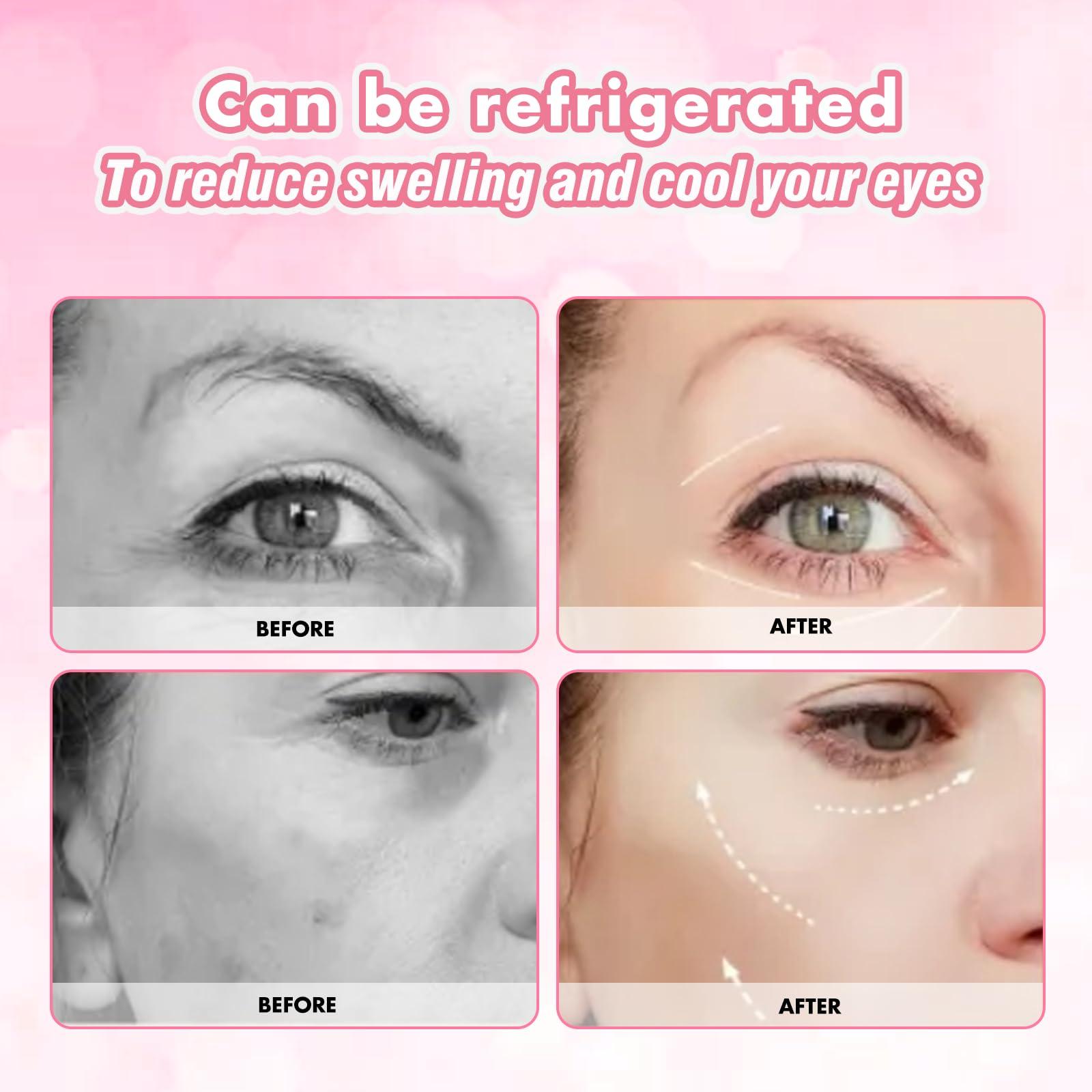 Viigunence Viigunence Under Eye Patches Silicone, 3 Pairs Reusable Under Eye Patches With Metal Eye Cream Applicator, Reusable Under Eye Mask Eye Pad For Minimize Fine Lines Wrinkles, Visible Metal Case