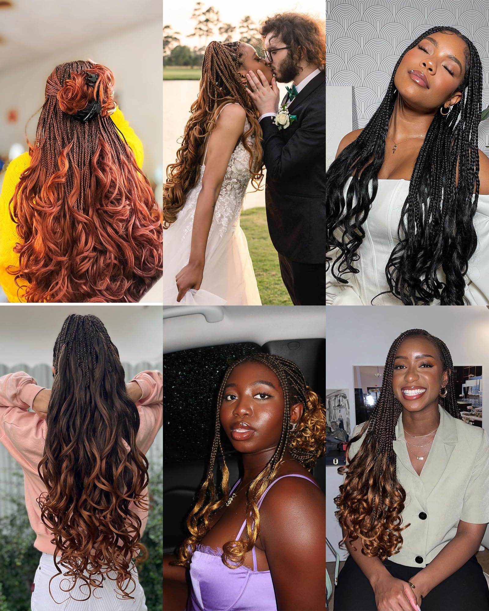 Aeagoo French Curl Braiding Hair 14 Inch 8 Packs Short Wavy Braiding Hair Pre Stretched for Box Braids Yaki Texture Loose Wave Curly Braiding Hair For Black Women (14 Inch,1B)