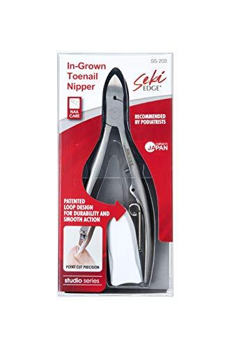 Seki EDGE Seki Edge Ingrown Toenail Nipper (SS-203) - Stainless Steel Ingrown Toenail Tool Nail Cutter Nippers For Small Precise Cuts to Prevent In Grown Nails - Pedicure Tools For Men & Women - Made in Japan