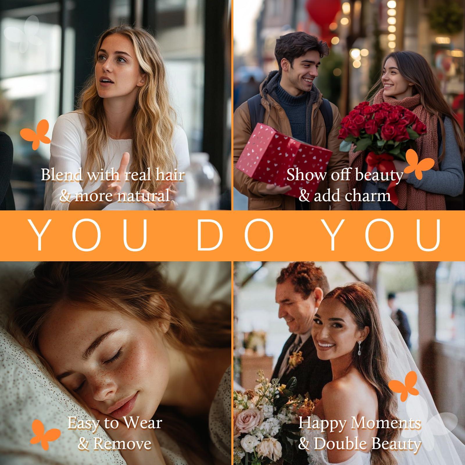 DOORES DOORES U Tip Hair Extensions Real Human Hair, 18 Inch 50g/50s, Dark Blonde Highlighted Bleach Blonde Invisible Human Hair Extensions for daily wearing