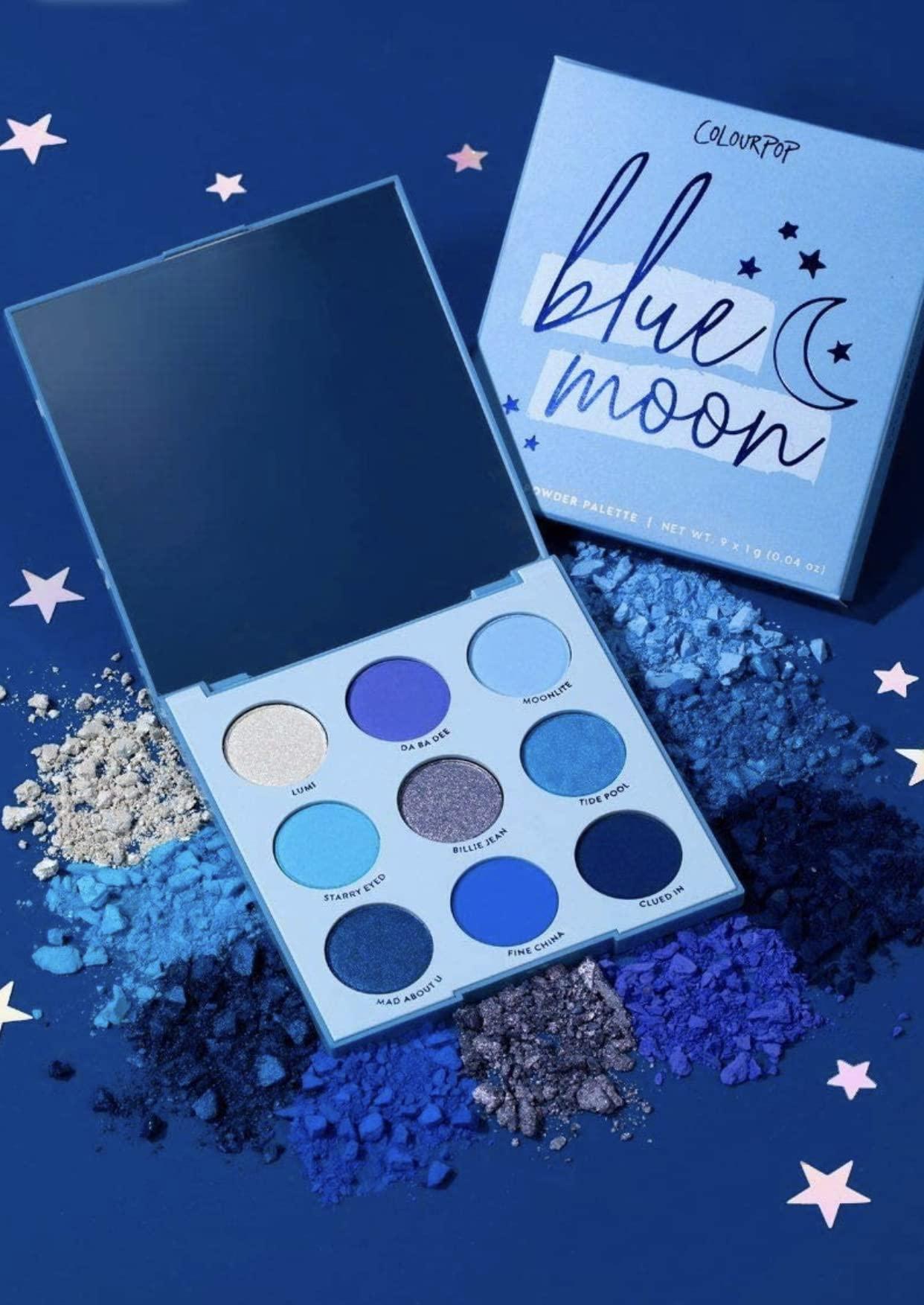Casa Bella Beauty Colourpop Blue Moon Eyeshadow Palette, Powder
