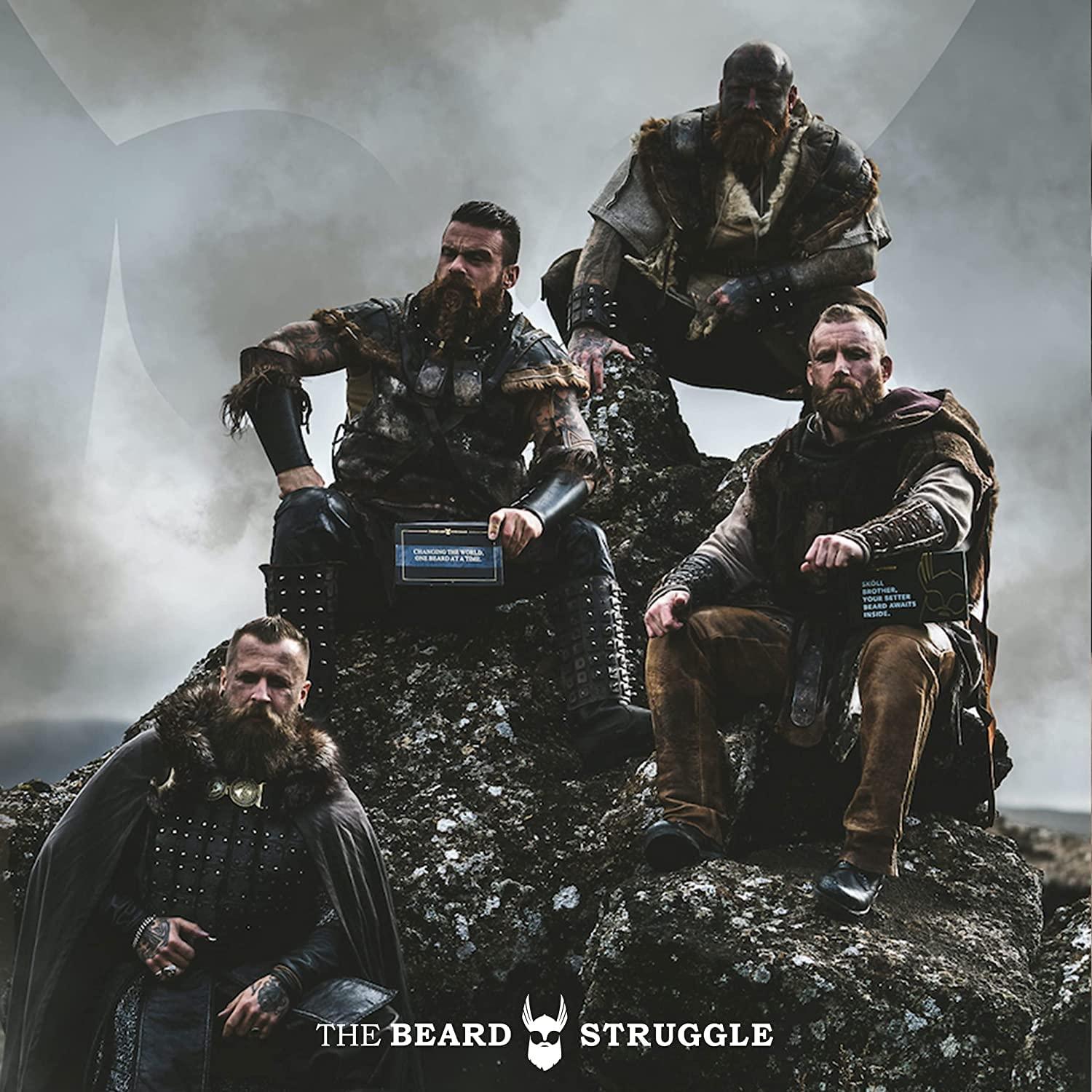 The Beard Struggle Gentlemen\'s Beard & Mustache Wax for Men by Beard Struggle - Viking Beard Wax Helps to Tame Style & Groom - Gold Collection - Valhalla\'s Gates - Moustache Wax, 50g / 1.76 US. oz.