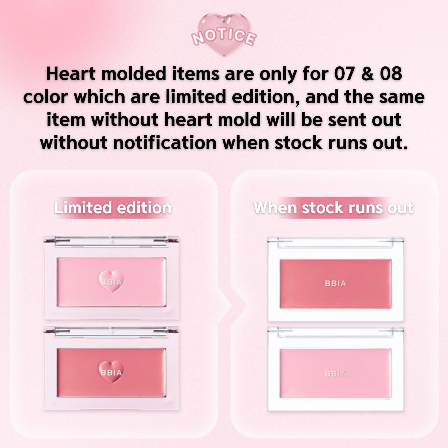 BBI@ BBIA BBIA Ready To Wear Downy Cheek Cream Blush 2P Set (08 DOWNY ROSY + 02 DOWNY PEACH) / Blendable and Lightweight Cheek Makeup, Highly Pigmented with Long Wearing Formula