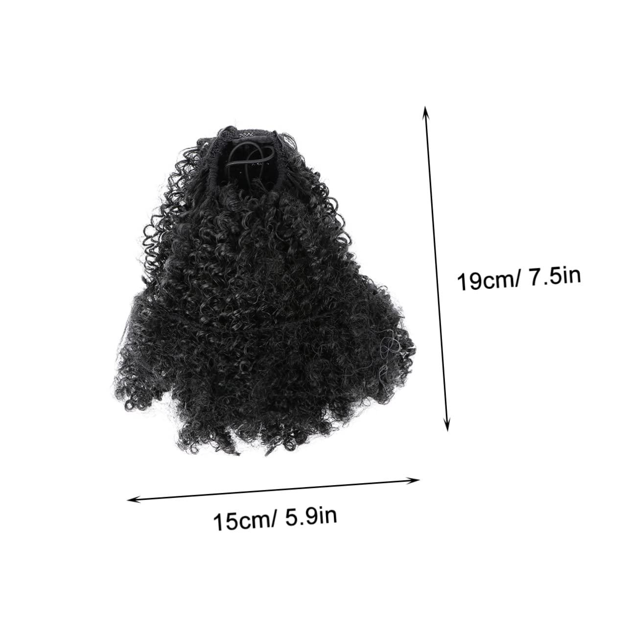 OHPHCALL OHPHCALL 1pc Afro Wig for Women Curly Full Wigs Small Afro Wig Wigs for Women Wig with Bangs Bouffant Wig Curly Hair Wig Fluffy Wig Short Bangs Wig Afro Wigs Curly Wig Hair Extensions Black