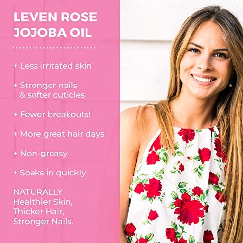 Leven Rose Leven Rose Jojoba Oil Bulk Wholesale Large 32 oz for Soap, Skin, Hair and Nails