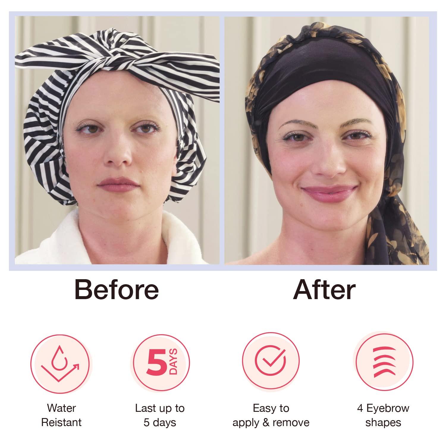 Godefroy Godefroy MyBrows Long Lasting Eyebrow Transfers, High Arch, Medium Brown, 48-Pairs of Brows (96 Individual transfers)