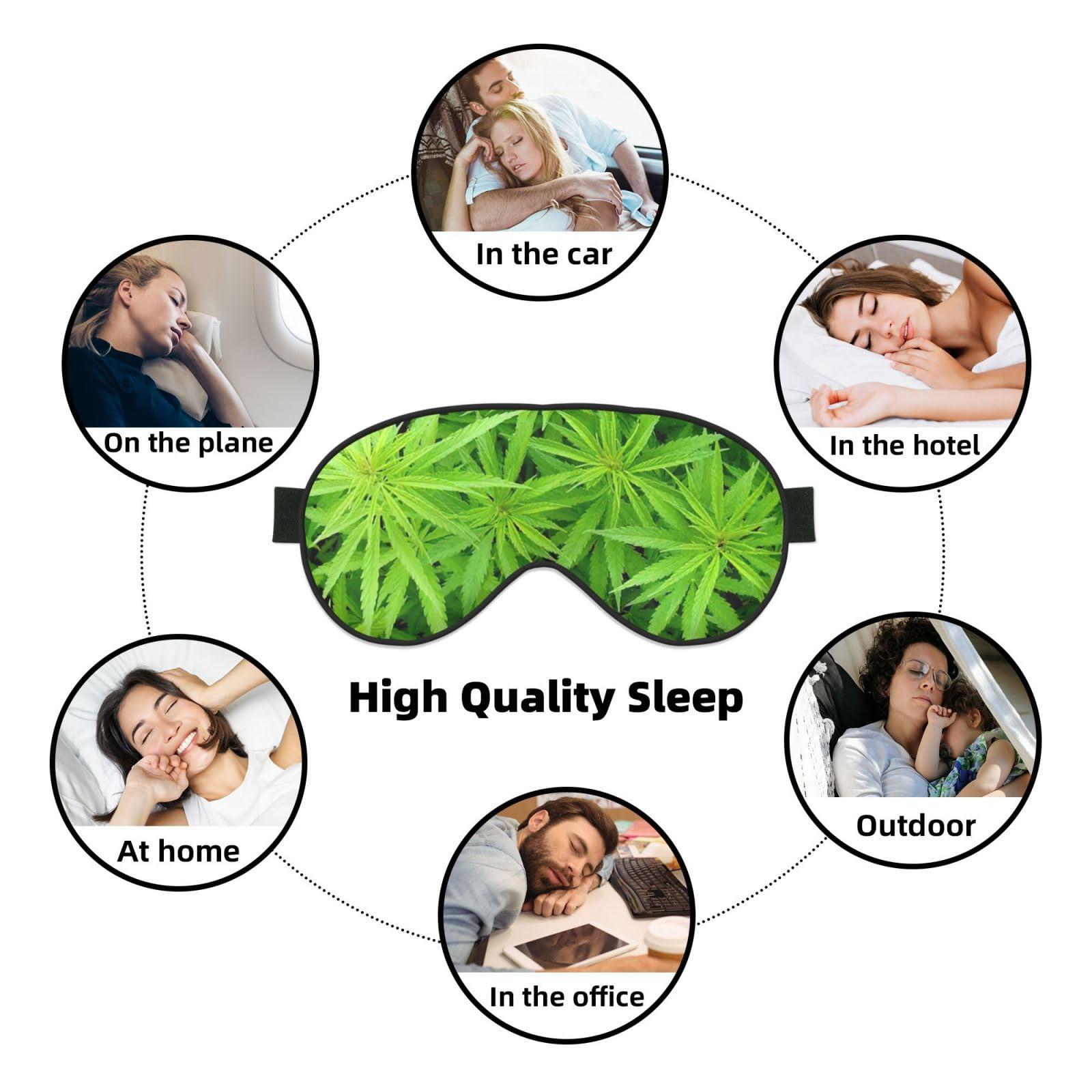 SSIMOO SSIMOO Green Leaf1 Soft Sleep Eye Mask,Female Breathable Eye Patch,Perfect For Travel And Relaxation