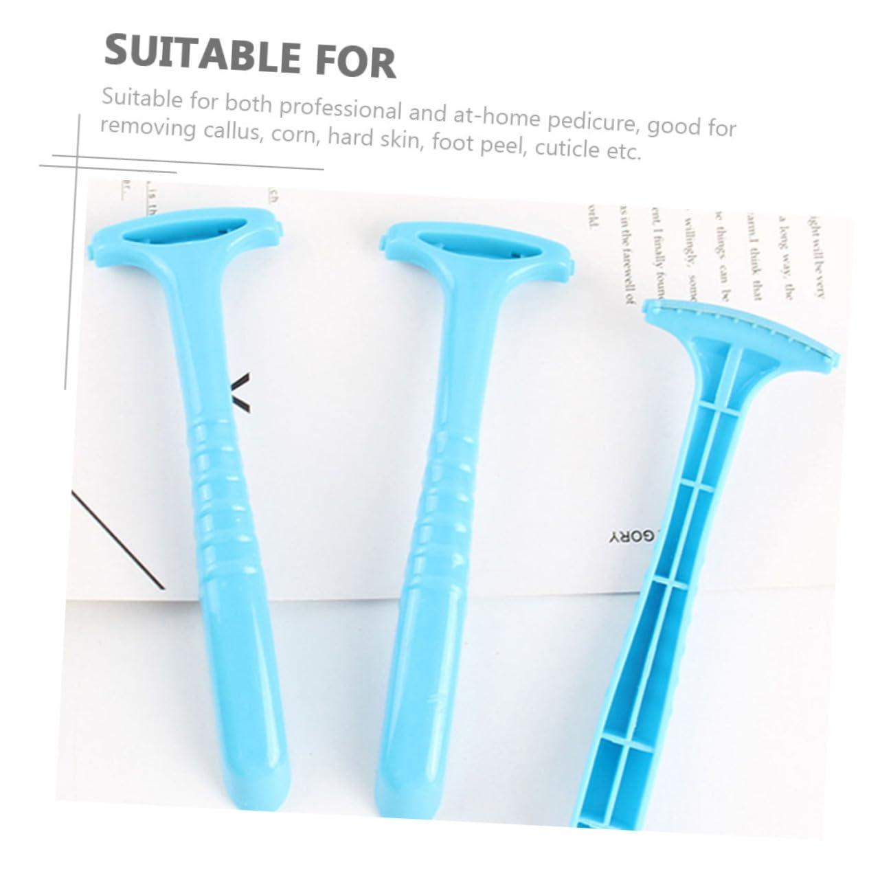 Healeved Healeved 5pcs Scraper Foot Razors Remover Shaver Foot Care File Scrubber Foot Rasp Hard Skin Shaver Dead Skin Remover for Feet Pedicure Shaver Portable Foot Grinder Trimmer Removers Pp Blue