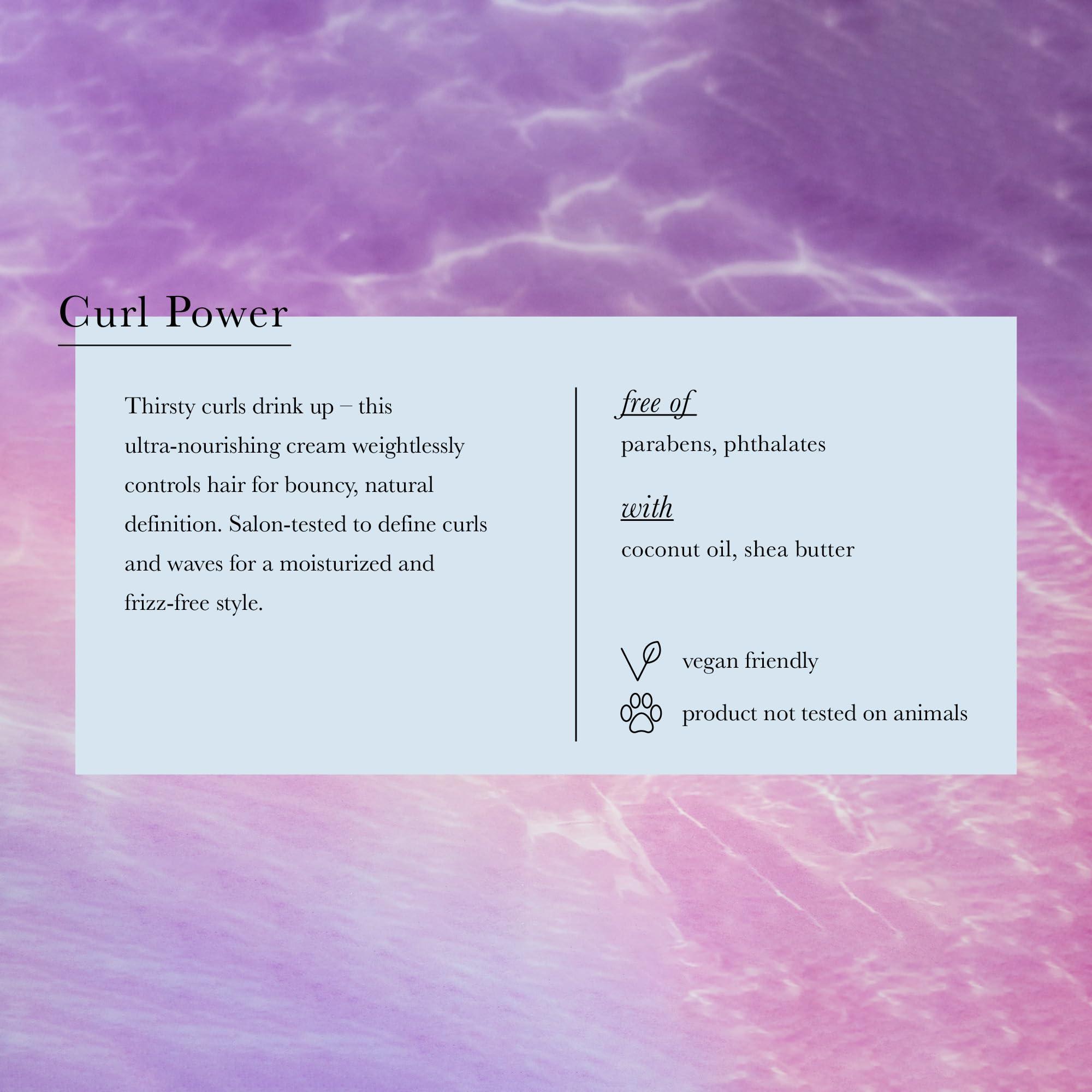 Dr. Fresh SGX NYC Curl Power Cream - Curly Hair Products for Frizz Elimination - Curl Cream with Coconut and Shea Butter for Curly and Wavy Hair - 7 oz