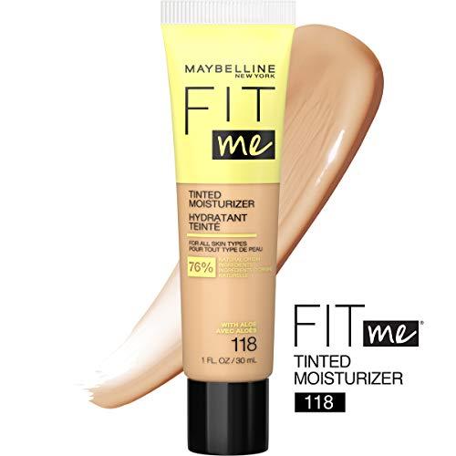 Maybelline New York Maybelline Fit Me Tinted Moisturizer, Natural Coverage, Face Makeup, 118, 1 Count