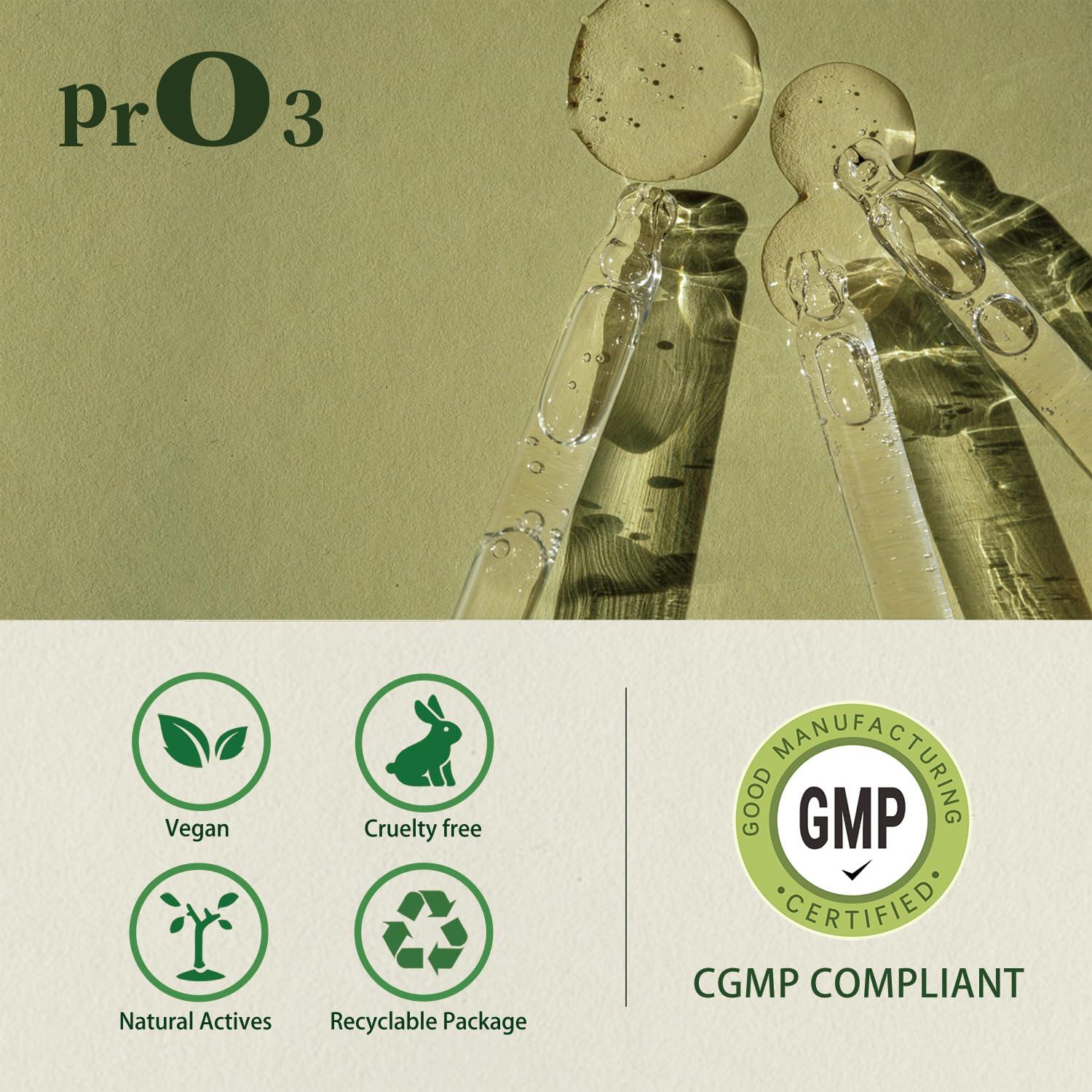 PrO3 PrO3 Fully Ozoneted Olive Oil-100% Pure Ozone Oil-1 OZ-Glass Dropper Bottle-Organic Natural for Skin Care Essence Oil- Rich in Reactive Oxygen.