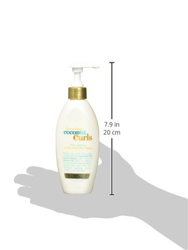 OGX OGX Quenching + Coconut Curls Frizz-Defying Styling Milk, Nourishing Leave-In Hair Treatment with Coconut, Citrus Oil & Honey, Paraben-Free and Sulfated-Surfactants Free, 6 fl oz (Pack of 2)