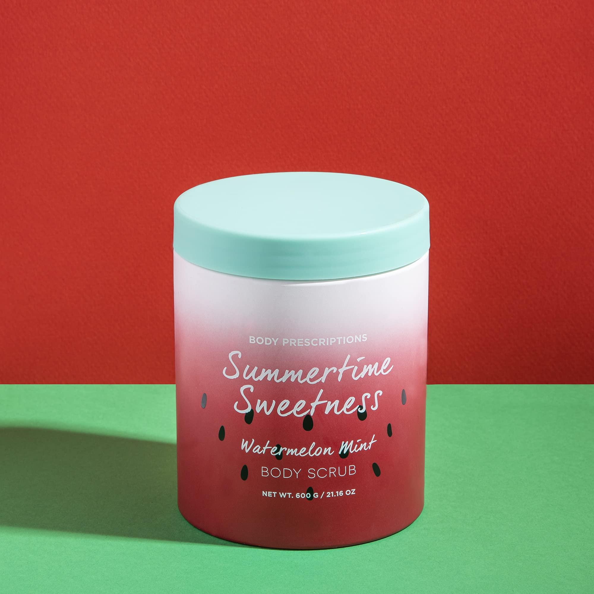 Body Prescriptions Body Prescriptions "Summertime Sweetness" Body Scrub, Exfoliating Body Wash, for Nourished and Ultra Smooth Skin, Cleanser Infused with Watermelon and Mint