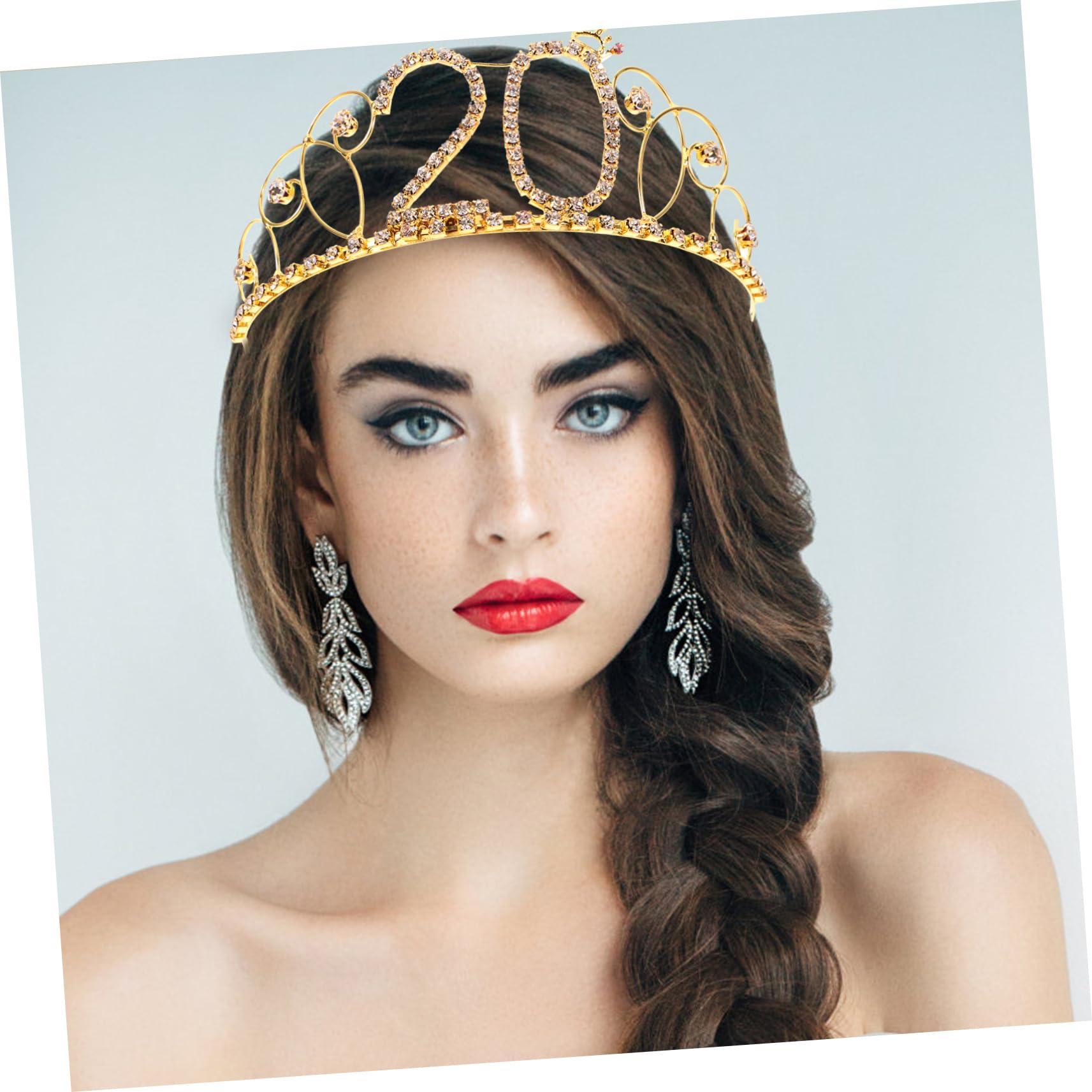 DRESSOOS DRESSOOS 1pc Crown Hair Clasp Party Hair Clasp Birthday Princess Bridal Headpiece Girls Headband Birthday Headband 40th Birthday 20th Birthday Crown for Girls Dress Accessories Dinner Party
