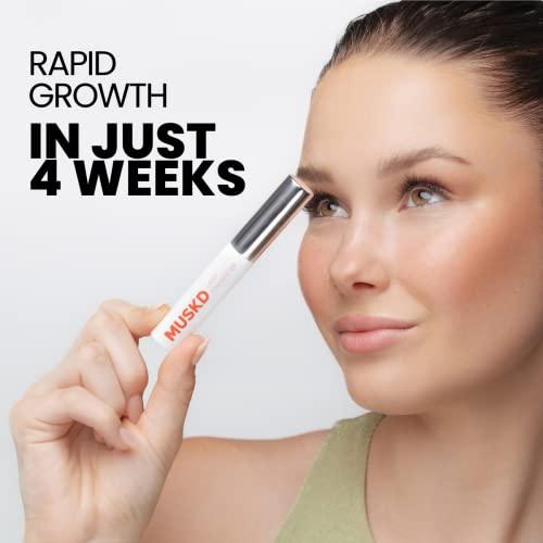 MUSKD MUSKD Eyelash Growth Serum (3 ML) - Lash Enhancer for Longer, Thicker and Fuller Eyelashes - Promotes Natural Eyelash Growth - Organic Lash Enhancing Formula