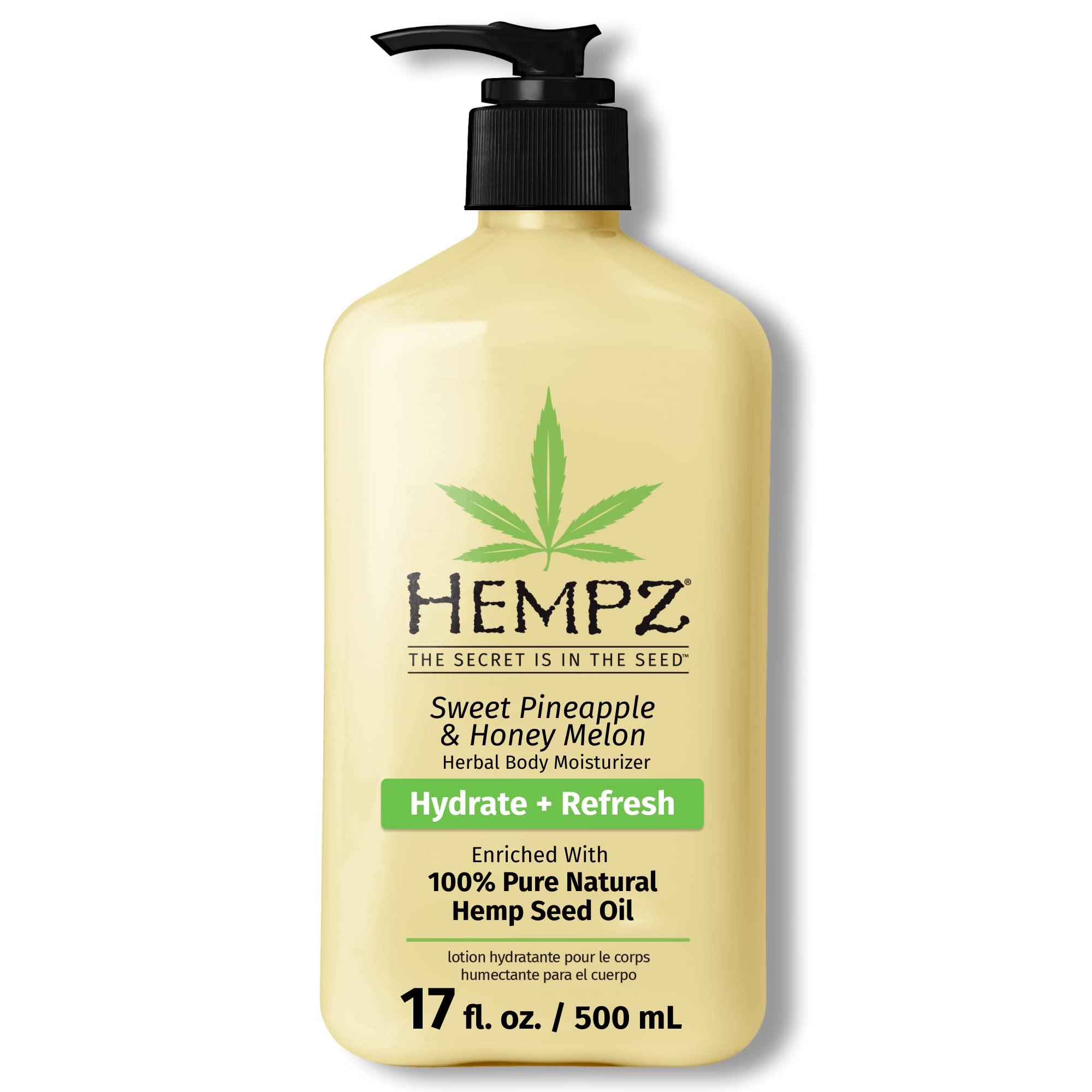 Hempz Hempz Body Lotion - Sweet Pineapple and Honey Melon - Daily Moisturizing Cream - 17oz & Body Lotion - Triple Moisture - Grapefruit and Sparkling Peach - Daily Moisturizing Cream - 17oz